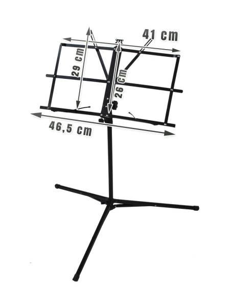 Malatec Stojan na noty 123 cm černý