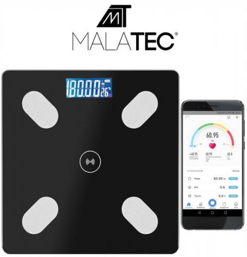 Malatec 9993 Analytická osobné váha Bluetooth 180 kg