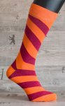 Happy Veselé ponožky Prúžok vel. 36 - 40 oranžovočervené
