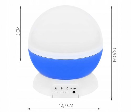 ISO 5764 Projektor nočnej oblohy deluxe modrý