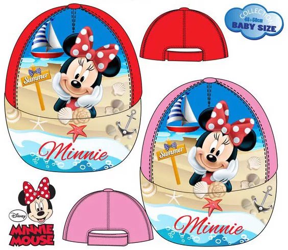 Javoli Šiltovka Disney Minnie Summer vel. 50 červená