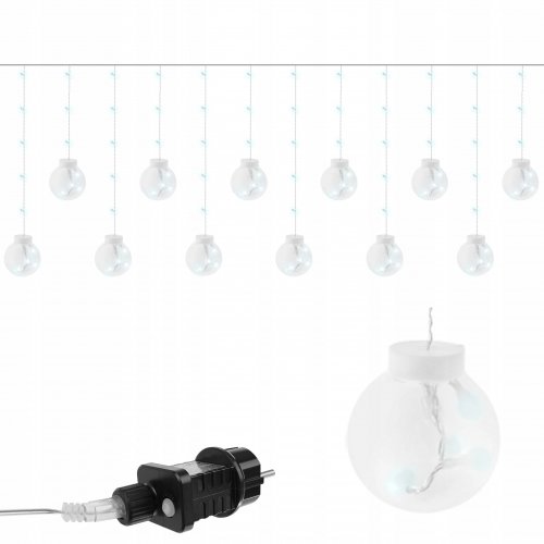 ISO 11347 Světelný závěs koule 108 LED, 3.6W studená bílá