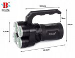 BAILONG 804-T6 LED Profesionální svítilna CREE XM-L T6 x 4