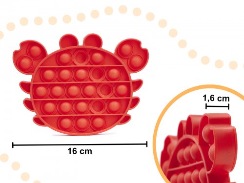 KIK Antistresová hračka - uvoľňovač úzkosti krab