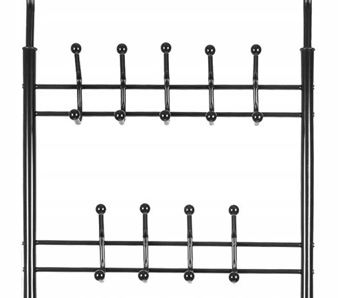 Ruhhy 15744 Věšák na oblečení s třemi policemi na boty černý