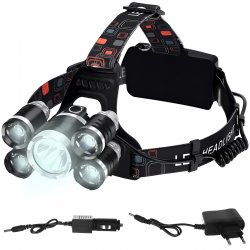 Trizand 16144 Čelovka LED ZOOM 5 x LED T6 CREE 