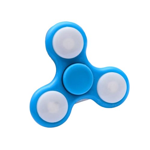 Antistresový Fidget Spinner fluorescenčná 7cm - modrý