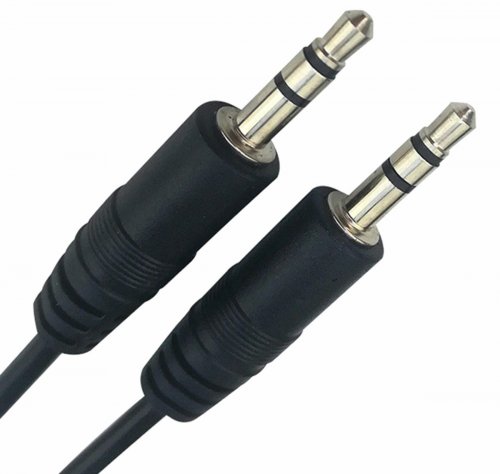 APT AK 293A Adaptér Jack 3,5mm x Jack 3,5 mm audio kábel čierny 1 m