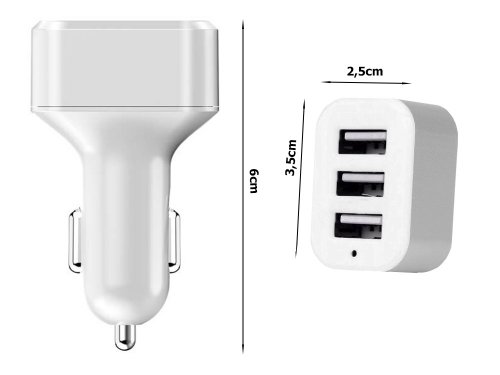 Verk 10047 Nabíjačka do auta 3x USB 3,1 A, 2,0 A a 1A