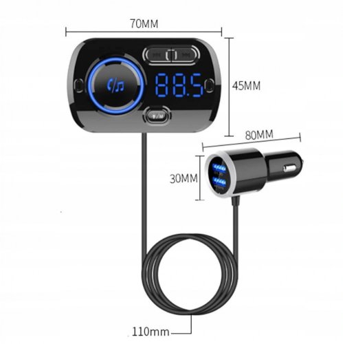 Verk 10048 Transmitter FM 2x USB BLUETOOTH MP3 