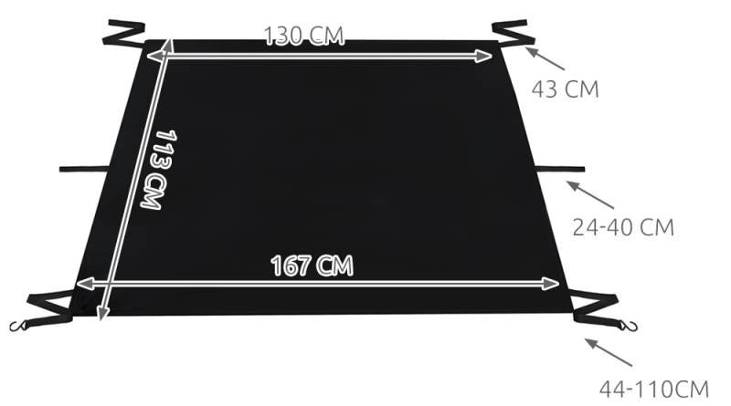 Xtrobb 4565 Textilná clona na čelné sklo 165 x 110 cm