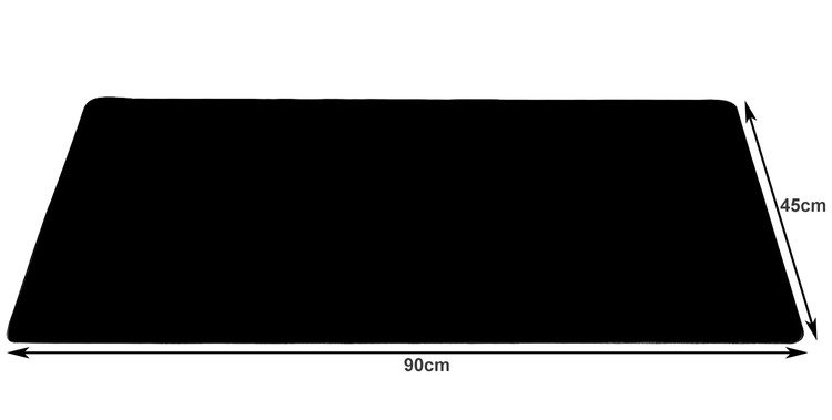 Izoxis 18625 Podložka pod klávesnicu a myš 90 x 45 cm čierna