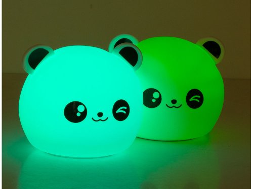 Verk 24079 Nočná RGB lampička dotyková panda USB 1200mAh s diaľkovým ovládaním