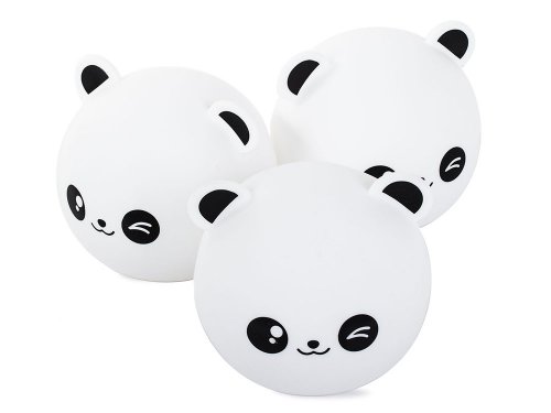 Verk 24079 Nočná RGB lampička dotyková panda USB 1200mAh s diaľkovým ovládaním