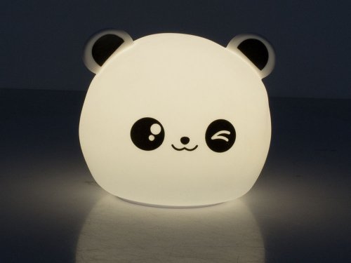 Verk 24079 Nočná RGB lampička dotyková panda USB 1200mAh s diaľkovým ovládaním