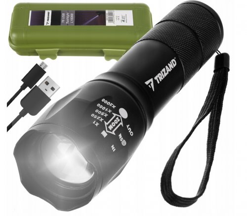 Trizand 18368 Svítilna T6, USB, LED CREE-XML-T6