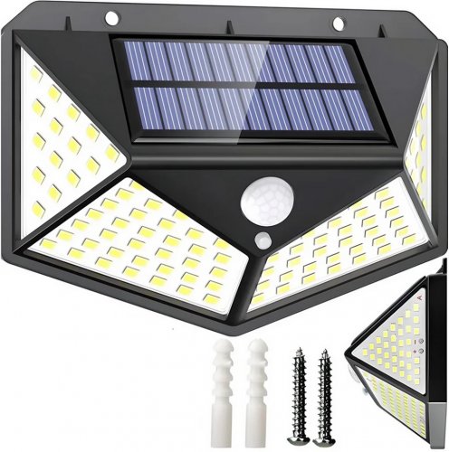 LEDLIGHT 0803 Solárne vonkajšie 100 LED SMD osvetlenie s pohybovým senzorom