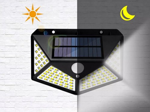 LEDLIGHT 0803 Solárne vonkajšie 100 LED SMD osvetlenie s pohybovým senzorom