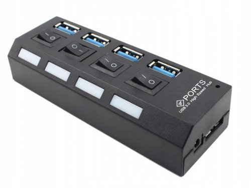 Verk 06236 Mini USB Hub 3.0, 4 porty