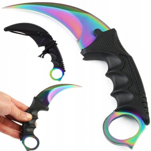 Foxter 1967 Nůž karambit s pouzdrem 19,5 cm, duhový