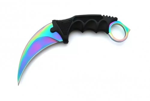 Foxter 1967 Nůž karambit s pouzdrem 19,5 cm, duhový