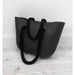 eCa T2CZ Gumová kabelka shopper bag Jelly černá