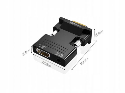 Verk 06253 Prevodník HDMI na VGA D-SUB + Audio výstup