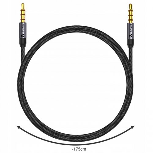 Izoxis 18931 Audio kabel 3.5mm Jack (M) to 3.5mm Jack (M) 1,75m černý 