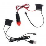 KIK KX4956 LED ambientné osvetlenie pre auto/auto USB/12V páska 3m oranžová