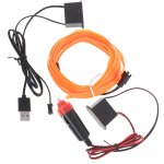 KIK KX4956 LED ambientné osvetlenie pre auto/auto USB/12V páska 3m oranžová