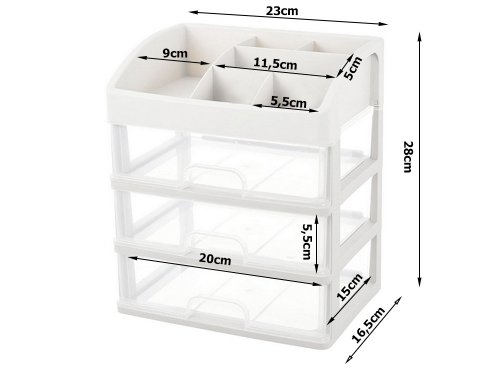 Verk 24378 Organizér na kozmetiku biely