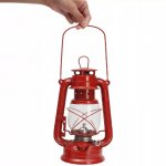 Pronett XJ3891 Petrolejová lampa 19 cm červená