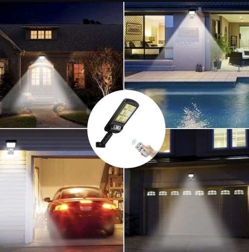 Verk 12276 Pouliční osvětlení solární 160 LED COB, IP67, 90 W, 15000 mAh černé