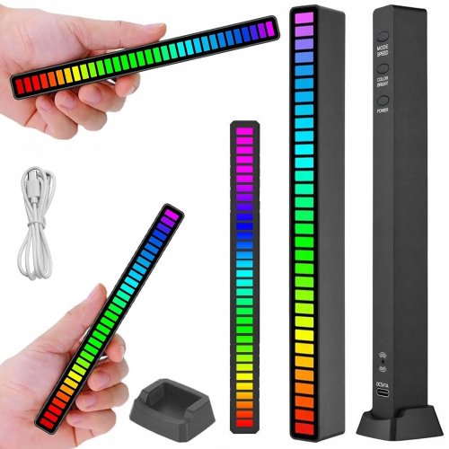 Verk 12277 LED ambientný RGB osvetlenie USB čierne