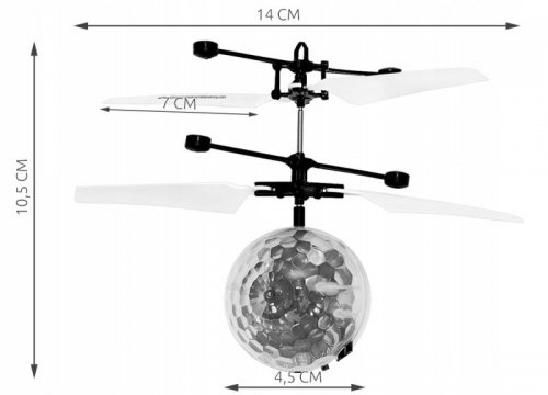 ISO 6241 Létající RC Disco koule vrtulník