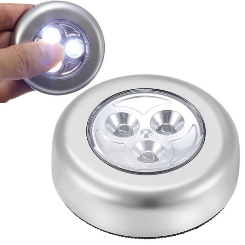 Verk 01224 Samolepící lampička 3 LED stříbrná