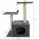 Purlov 21712 Škrabadlo pre mačky 71 cm šedá