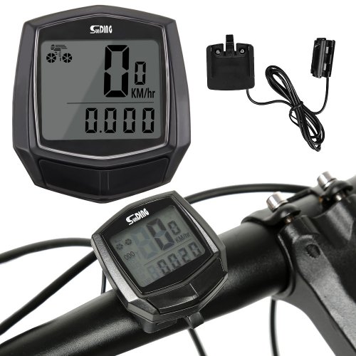 Verk 14397 Vodeodolný tachometer na bicykel IPX4 čierny