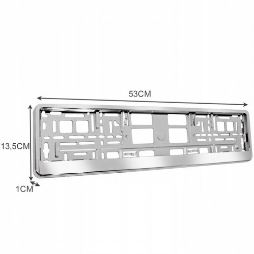 Xtrobb 22048 Podložka pod ŠPZ CHROM metallic 2 ks