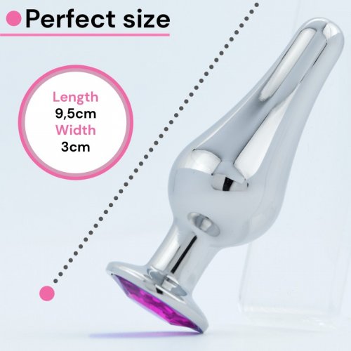 Sensual Anal plug Diamond 10 cm grafit