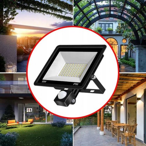 Pronett XJ4883 Halogenový LED reflektor, IP67, studená bílá, 10W s pohybovým senzorem