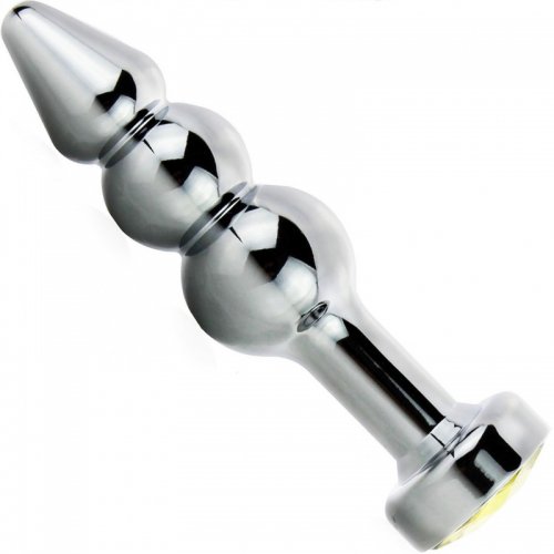 Sensual A37-2 Anal plug Diamond 10 cm stříbrná