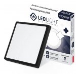 LEDLIGHT 2600 Stropné LED svietidlo 18 W, 1650lm, 3000K (teplá biela), 21 x 21 cm čierna