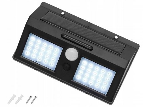 ISO 6683 Solární LED světlo s PIR čidlem pohybu 10W