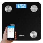 Verk 17091 Analytická osobná váha, Bluetooth 180 kg čierna