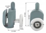 Verk 01947 Kolieska k sprchovacím kútom - set 24 ks