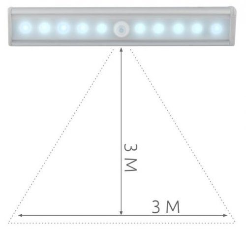 Verk 12281 LED osvětlení s pohybovým senzorem 10 LED, 4x AAA