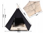 Verk 19377 Jaskynka teepee 55 x 65 x 55 cm čierna