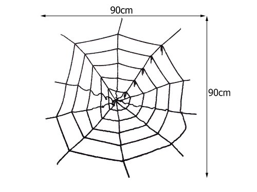 Verk Umělá pavučina Halloween 90 x 90 cm černá