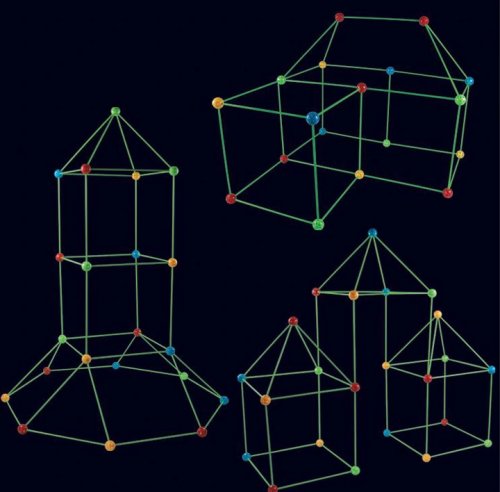 Kruzzel 22613 Detská stavebnica - Postav si svoju pevnosť fluorescenčnú 100 dielov